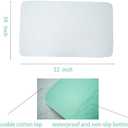 Pack of 2 Careboree Quilted Cotton Top Underpad 34"X52" Reusable Incontinence Bed Pads Washable Durable Waterproof Extra Absorbent Draw Sheet for Mattress