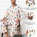 PATPAT Christmas Family Matching Pajama Sets Includes Christmas Socks - Perfect for Family Photos & Holiday Celebrations (M)