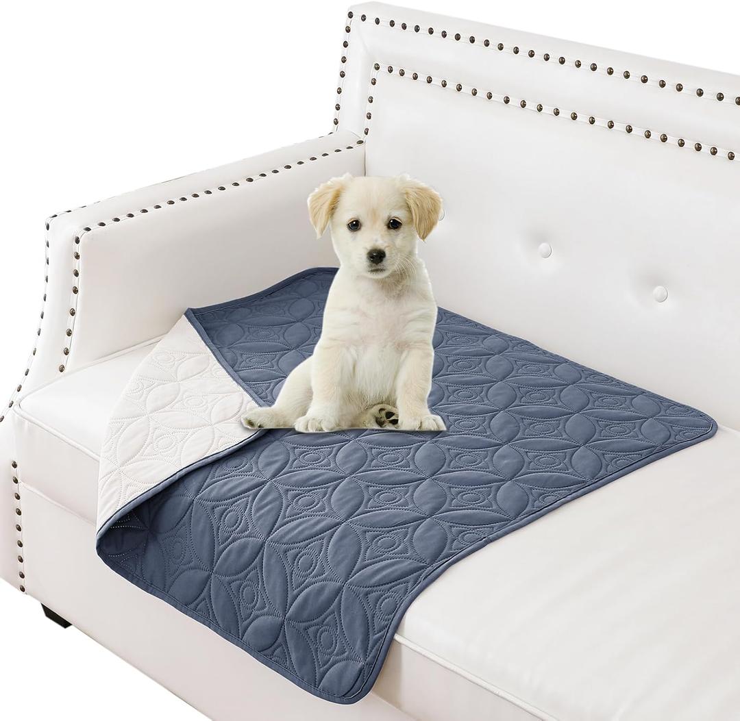 Waterproof Dog Blanket, 30x30 inches Small Pet Couch Covers for Sofa, Chair Bed Furniture Protector from Dogs Washable and Reversible-Blue+Cream Waterproof Dog Blanket, 30x30 inches Small Pet Couch Covers for Sofa, Chair Bed Furniture Protector from Dogs Washable and Reversible-Blue+Cream