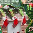 24 Pcs Christmas Tree Picks Set Furry Lime Green Curly Picks Stems Red Green Artificial Glitter Curly Berry Candy Sprays Ornaments Stems for Xmas Tree Topper Home Vase Fillers Decorations