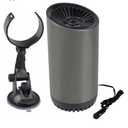 HIGH QUA Car Heater, 2-in-1 Heating & Cooling 12V 200W Portable 360° Rotation Defroster Defogger with Suction Holder, Black