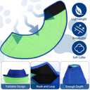 Sadnyy 3 Pcs Dog Cone, Cone for Dogs to Stop Licking, Pet E-Collar Alternative After Surgery, Adjustable Pet Recovery Collar for Wound Healing, Blue, M/L/XL