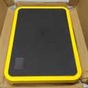 RV Step Stool, Adjustable Height Aluminum RV Step, Load Capacity Up to 1,000 lbs, Step with Non-Slip Platform and Rubber Feet, with Telescopic Carrying Handle for Easy Portability, Yellow