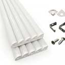 10-Pack 1.64ft / 0.5m VShape LED Aluminum Channel Kit with Milky Cover, End Caps and Mounting Clips, Suitable for 812mm Wide LED Strip Lights
