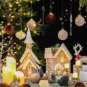 21Pcs Velvet Christmas Ball Ornaments 3.15" Shatterproof Christmas Tree Decorations Set with Paper Ornaments Hanging Xmas Decorations for Office Holiday Home Decor(Brown, Champagne, Kaki)