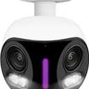 Lorex 4K 8MP IP Wired Dual-Lens Add-On Outdoor Security Camera - Smart Security Lighting,180 Panoramic View, Color Night Vision, 2-Way Talk, Requires Recorder