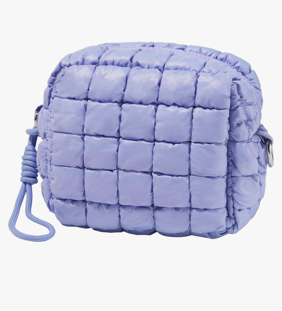 Quilted Makeup Bag Puffy Cosmetic Bag Cute Puffer Travel Toiletry Bag for Women, Small Makeup Pouch for Purse Quilted Cosmetic Pouch for Essentials Toiletries, Gift for Women, Girls