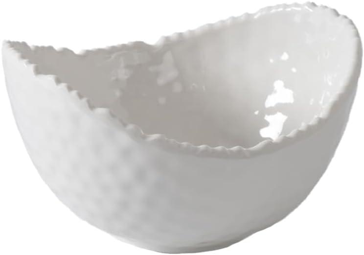 Pampa Bay Shatterproof Melamine Small Oval Bowl, 5.25 x 4.75 Inch., White Tone, BPA Free, Freezer and Dishwasher Safe