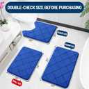 OLANLY Memory Foam Bath Mat 47x20, Ultra Soft and Absorbent Bathroom Rugs, Machine Washable, Comfortable Bath Carpet for Bathroom Floor, Tub and Shower, Royal Blue