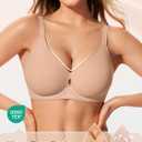 LetsJoli Wireless Bras for Women No Underwire Jelly Bras Seamless Push Up Full Coverage Bralettes Comfortable Everyday Bra (XL)