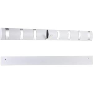Wesiti 8 Hooks Large Wall Mounted Coat Rack, 26 Inch Floating Rack with Retractable Hooks, Door Wall Coat Aluminum Space Saving Hangers for Entryway Bathroom Hat Towel