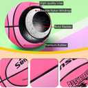 Senston 27.5'' Outdoor Basketball Ball Excellent Elasticity/Grip Rubber Basketballs with Pump, Durable Size 3/5/7 Outdoor/Indoor Basketball, Pink, 27.5''/Size 5