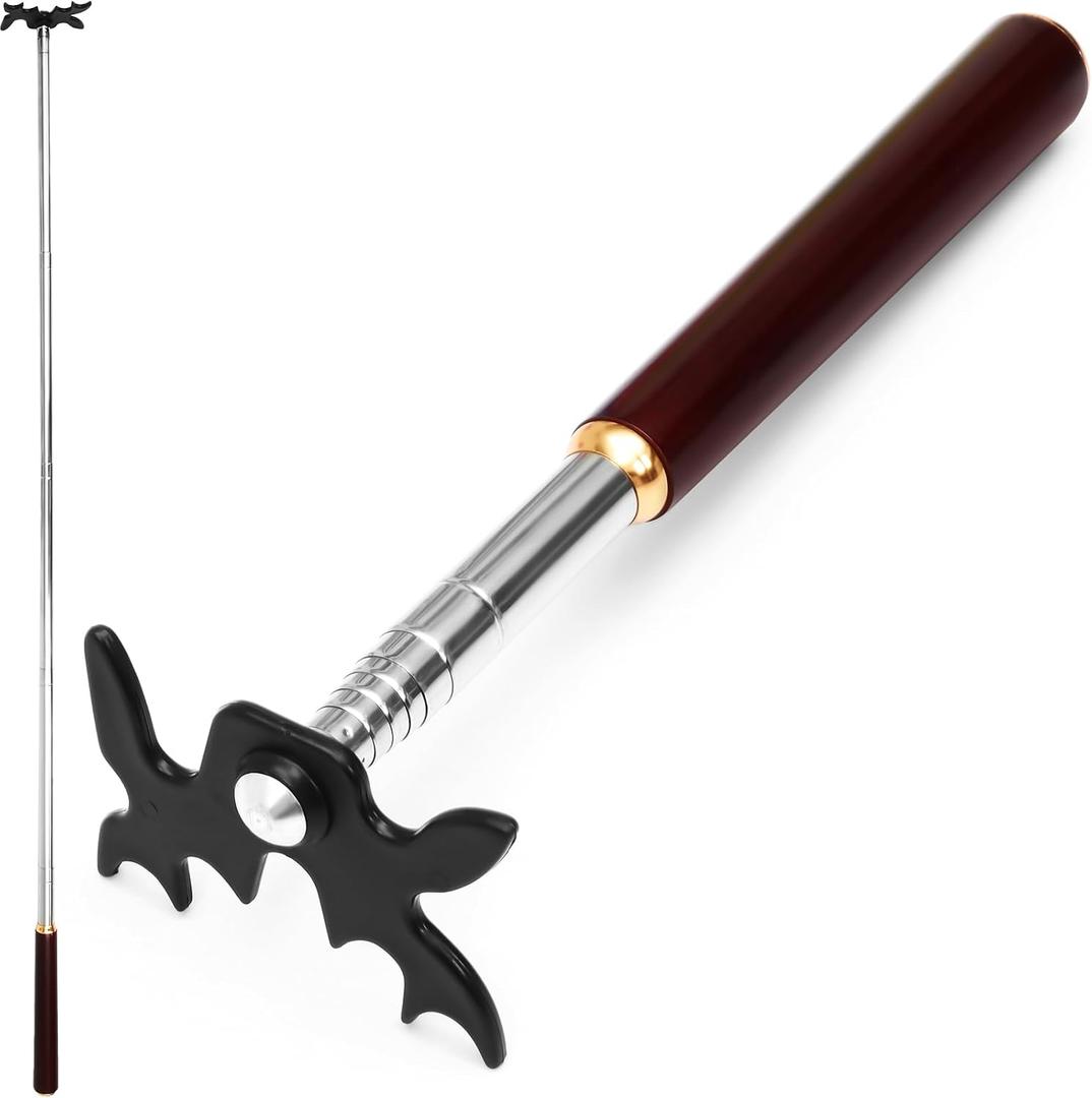 Skylety Retractable Billiard Cue Stick Bridge with Bridge Head, Snooker Set Billiard Pool Cue Accessory for Pool Table