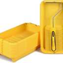 VOOMEY Paint Tray 4 inch, Paint Tray Liner, Paint Roller Tray with Paint Roller Frame 11 Pack, Paint Pan Easy to Clean and Reusable