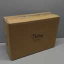 Delling Large 3 Tier Serving Tray Set, 16 Inch Porcelain Tiered Serving Trays Platters with Collapsible Serving Stand, Suitable for Dessert Table Display Set, Serving Dishes for Entertaining