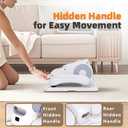 Under Desk Elliptic Leg Exercise Machine, 12 Speed Adjustment, Forward and Backward Movement, Suitable for Elderly Leg Exercise Oval Machine Seniors Oval Foot Pedal Machine (Black)