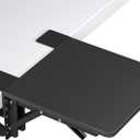 BONTEC Ergonomics Desk Extender Tray, 9.5"x9.1" Table Mount Arm Wrist Rest Shelf, 90 Foldable Elbow Arm Support, Clamp on Computer Arm Rest for Desk, Suitable for Office Desks (9.4"*9.1"(24cm*23cm), Black)