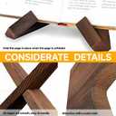 6.7in Wooden Plate Display Stands, Book, Picture and Bowl Display Stand, Display Stands for Heavy Duty Platters, Plate, Pottery, Rock, Dish, Easels, Vinyl Record Holders