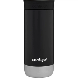 Huron VacuumInsulated Stainless Steel Travel Mug, 16oz Licorice  LeakProof Lid for Hot/Cold Beverages, Fits Most Cup Holdersand Brewers