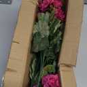 Artificial Geranium Fake Flowers for Outdoors Decoration, 6 Bundles Silk Geraniums Flower UV Resistant Look Real Faux Plants for Outside Planter Front Door Garden Patio Balcony Yard Home, Fuchsia