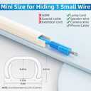 Yecaye 128in Wall Cord Hider for 1 Mini Wire, On-Wall Cord Cover Channel, Wire Concealer, Cable Cover Cable Management for Home Office, W0.5in H0.31in, Beige