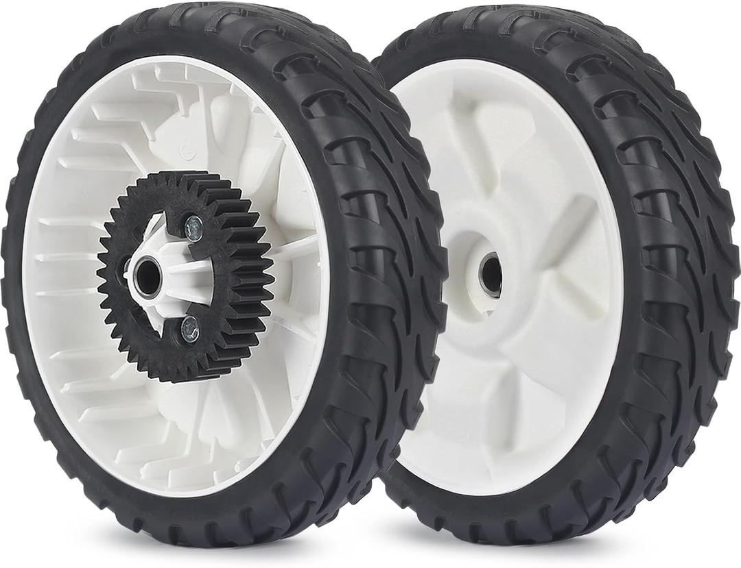 GICOOL 138-3216 115-4695 Replacement Rear Drive Wheels for Toro Lawn Mowers - 8" Plastic Gear Assembly, Fits Toro 20332 20333 20334 Recycler Push Mower, 2 Pack