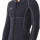 Hevto Men Wetsuit Tops and Vest 3/2mm Neoprene Jacket Surfing Swimming Front Zip Wet Suit for Water Sports (X-Small)