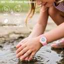 Kids Analog Watch Boys Girls, 30M Waterproof, Sports Watch for Boys, Easy to Read Children's Thin Dial Wrist Watches with Soft Band, for Ages 5-15 Kids Great Birthday Gifts Christmas Day Pink Colorful Dial