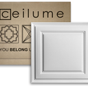 Drop Ceiling Tile; 2x2 Ceiling Tiles - Stratford Ultra-Thin Feather-Light - Use in 1" T-Bar Suspended Grid - (White)