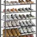 Shoe Rack for Closet, Metal Shoe Organizer, 8 Tier Garage Shoe Rack Max Holds 40 Pairs,Shoe Storage Shelf,Entryway, Black