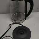 Cosori Electric Kettle, No Plastic Contact With Water, Wide Mouth For Easy Cleaning, Auto Shut Off, 1.7L Tea Kettle & Hot Water Boiler, Water Heater & Teapot, Borosilicate Glass, Black, 1500W (1.8 Quarts)