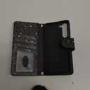 Buleens for Samsung Galaxy S23 Plus Wallet Case for Women - with Card Holder S23 Plus Flip Case Leather Crossbody Cute Aesthetic Galaxy S23+ Case with Strap Kickstand for Girls Girly, Black Sun Moon