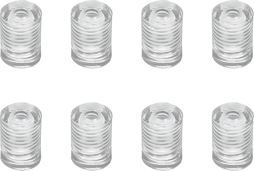 8pcs Acrylic Plastic Advertising Screws Sign Clear Wall Mounted Standoffs (1/2 x 1/2 Inch)