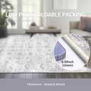 Washable 35 Area Rug for Living Room, Vintage Floral Rug Soft Non Slip Stain Resistant Boho Carpet for Bedroom Dinning Room Kitchen Home Office Grey