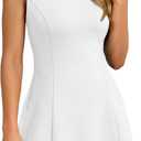 LILLUSORY Women's A-Line Boat Neck Flowy Mini Dress Summer 2026 Going Out Party Club Vacation Sleeveless Tank Dresses (S)