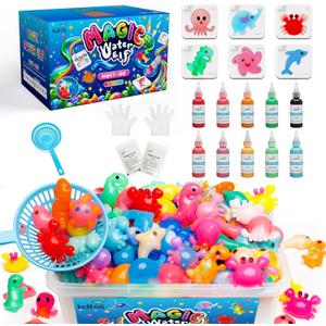 Kiditos Magic Water Elf Toy Kit,Aqua Fairy Water Gel Kit-10 Magic Gels&6 Molds-Make Your Own Water Pets&Squishy ToysFun Summer DIY Craft Kit,Birthday Gifts&Party Favors for Kids Ages 3+ Kiditos Magic Water Elf Toy Kit,Aqua Fairy Water Gel Kit-10 Magic Gels&6 Molds-Make Your Own Water Pets&Squishy ToysFun Summer DIY Craft Kit,Birthday Gifts&Party Favors for Kids Ages 3+