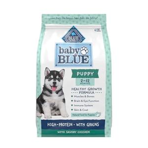 Blue Buffalo Baby Blue Natural Dry Food for Puppies, Healthy Growth Formula with DHA, High-Protein Savory Chicken Recipe, 4-lb. Bag BBD: 07-01-26