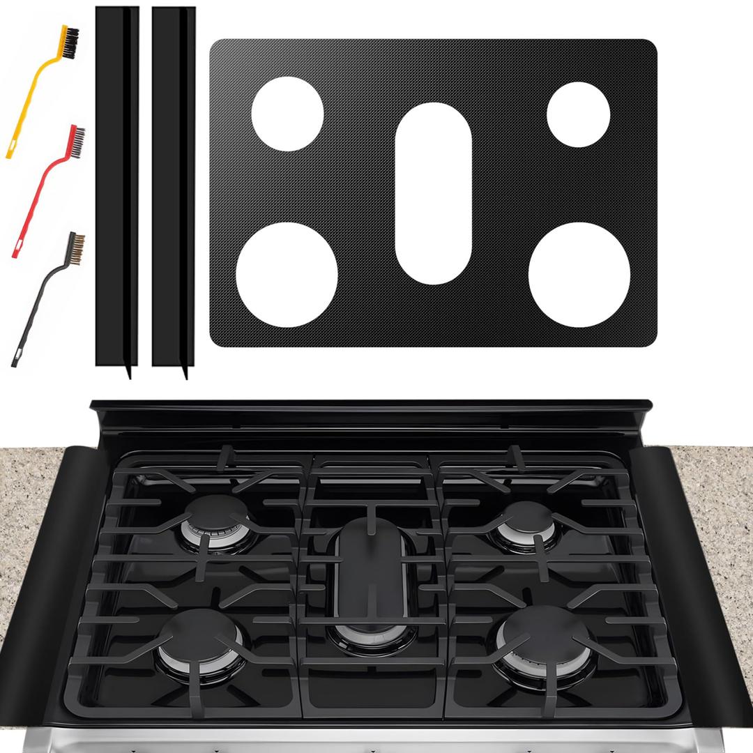 Stove Cover for LG Gas Stove Top Covers for Gas Burners for Model LGLDG4315 LRG4115 LRG4113 LDG4313 LRGL5825, LRGL5823, LSGL6335DF  Reusable NonStick Stove Top Cover Guard With 2PCS Stove Gap Covers