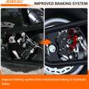 Mini Bike Hydraulic Brake Kit with Rear Caliper Mount Bracket Adapter Compatible with Monster Mega Moto 80cc 105cc MMB80 MMB105 Minibike GMB100 Coleman RB100 Powersports Parts