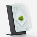 ABS Plastic Slanted Sign Holder, Menu Displays Black L Sign Stand A4/A5/A6 (A4 210297mm/8.2711.69 inches)