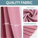 ChrisDowa Grommet Room Darkening Curtains for Bedroom and Living Room - 2 Panels Set Thermal Insulated Blackout Curtains (Pink, 42W x 63L)