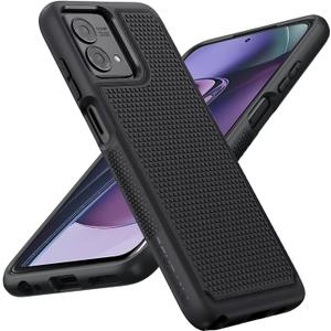FNTCASE for Motorola Moto G-Stylus-5G-2023 Case: Dual Layer Shockproof Protective Phone Cover | Anti Slip Textured Back | Military Protection Bumper | Soft Slim Lightweight Rugged Black
