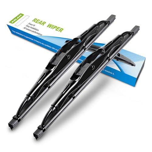 ASLAM 10" Rear Windshield Wiper Blade 2 Pack, Premium All-Season Auto Replacement Rear Wiper for SUV Truck Van, Natural Rubber Streak-Free