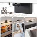 Zouzai Second Generation Modern LED Bathroom Vanity Light Bar Black IP44 Over Mirror Bath Wall Fixture 5CCT Adjustable, Dual-Sided, 180 Adjustable Angle (24 inch)