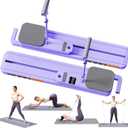 Pilates Reformer Board with Resistance Bands  Portable Pilates Machine, Full Body Workout for Home, Core Strengthener, Glute & Leg Toning, Dual Use, LED Timer & Calorie Display