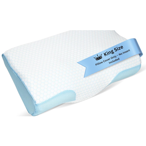 Derila King Size Cooling Pillowcase | Optimal Temperature Control for Your Memory Foam Pillow for Perfect Sleep. Quality Material White Pillowcase ensures Anti Snore Pillows