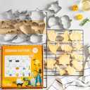 12Pcs Halloween Cookie Cutters Kit, Stainless Steel Holiday Cookie Cutters Set for Kids, Halloween Baking Ghost Cookie Cutter with Spider, Pumpkin, Bat, Cat, Ghost, Witch Hat, Good Gift for Halloween