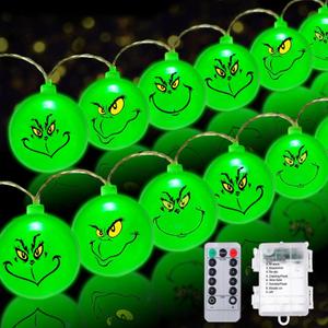 The GRENCHS 30 LED 15 Ft Battery Operated Christmas Lights, Christmas Decorations 8 Modes Waterproof String Lights with Remote for Tree, Christmas Decor Indoor Outdoor