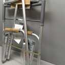 Medline Lightweight Two Button Folding Walker with 5" Wheels, Aluminum Frame Supports up to 300 lbs