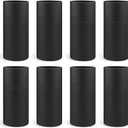12Pcs 100ml Black Kraft Paperboard Tubes with Lids, Empty Round Cardboard Jars, Essential Oil Packaging Bottle, Kraft Paper Containers for Pencils, Tea, Coffee Cosmetic, DIY Crafts, Gift Packaging